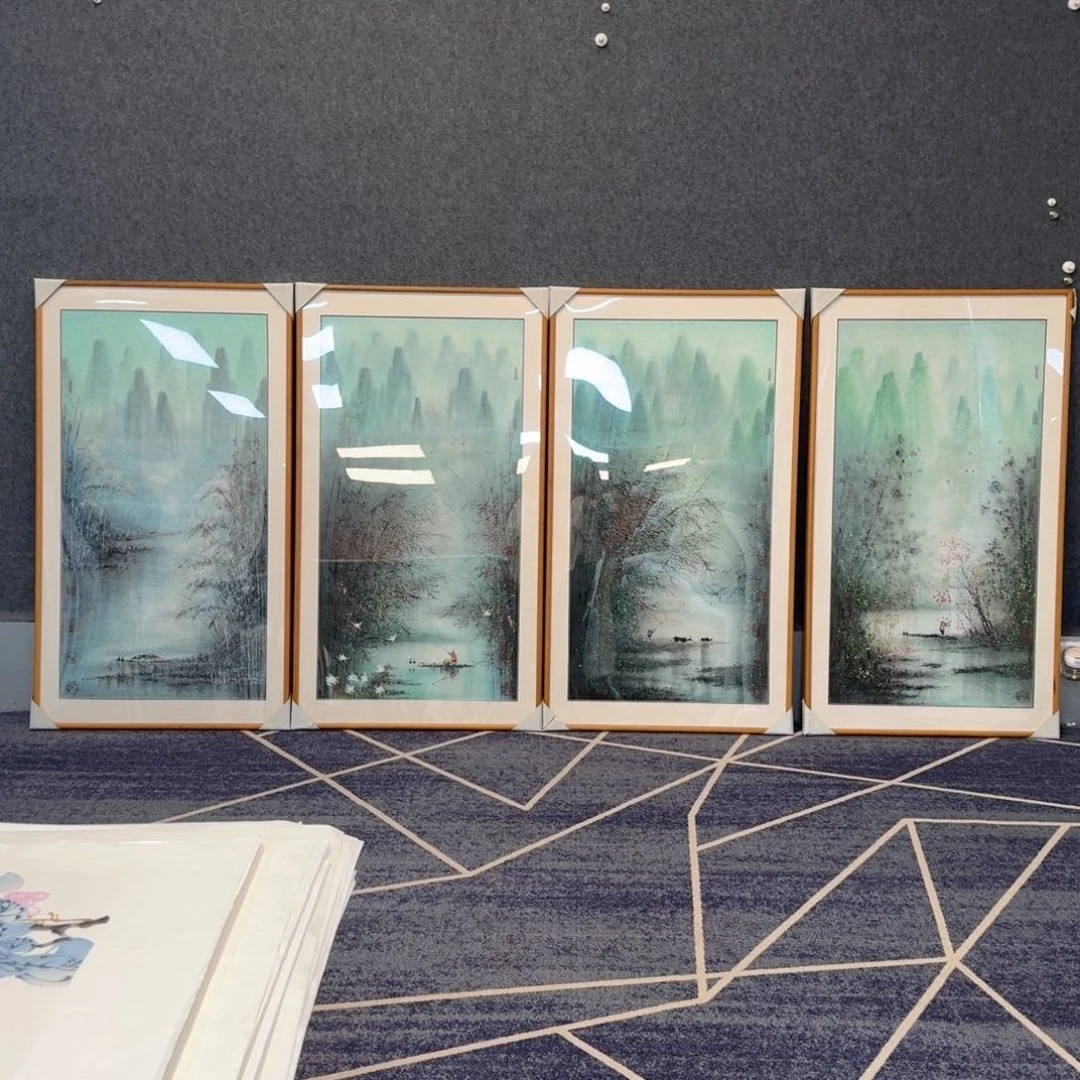 阿***炉国画国画作品山水花鸟