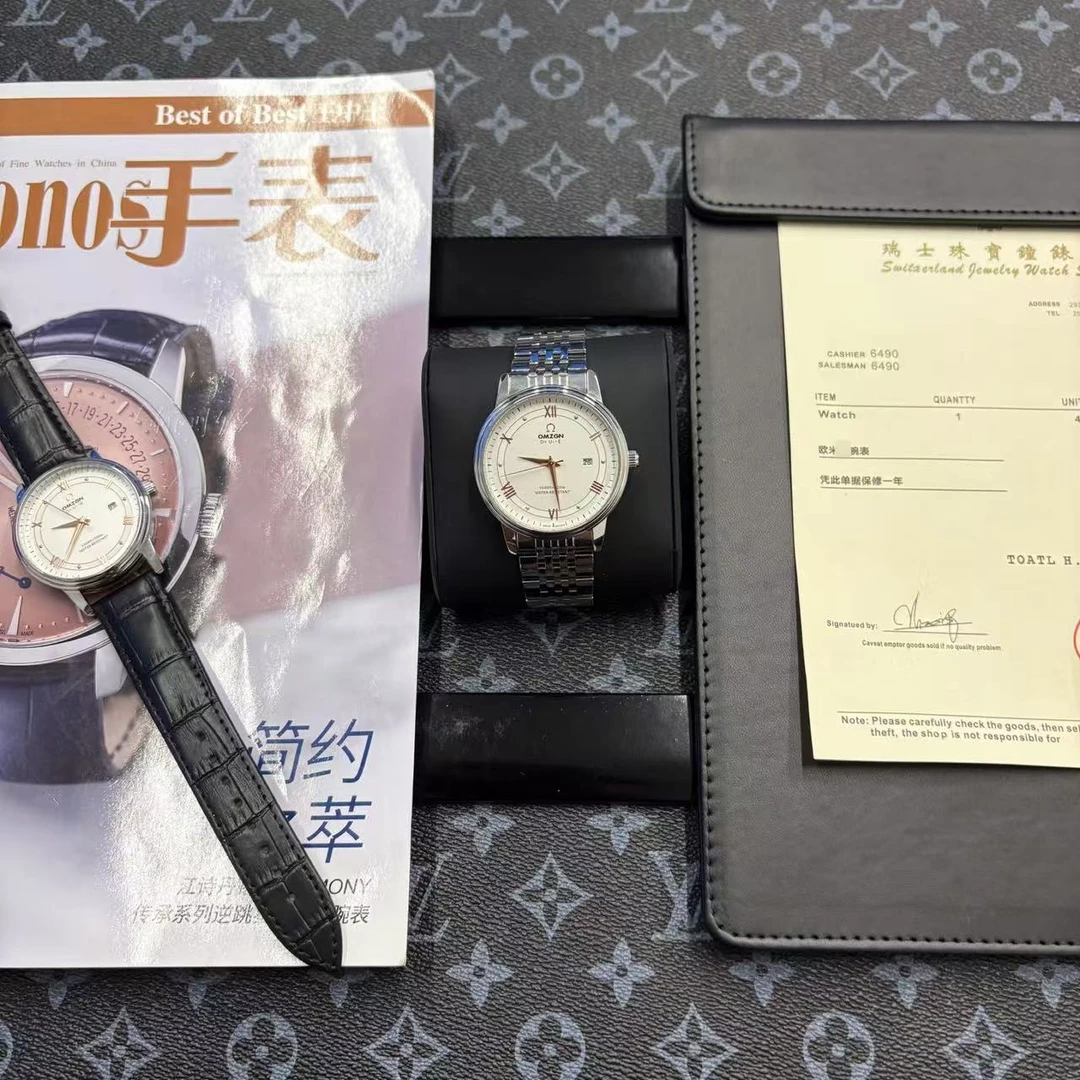 全新未使用/蝶飞/单日历/玫瑰金/全自动机芯腕表 【店长补贴】