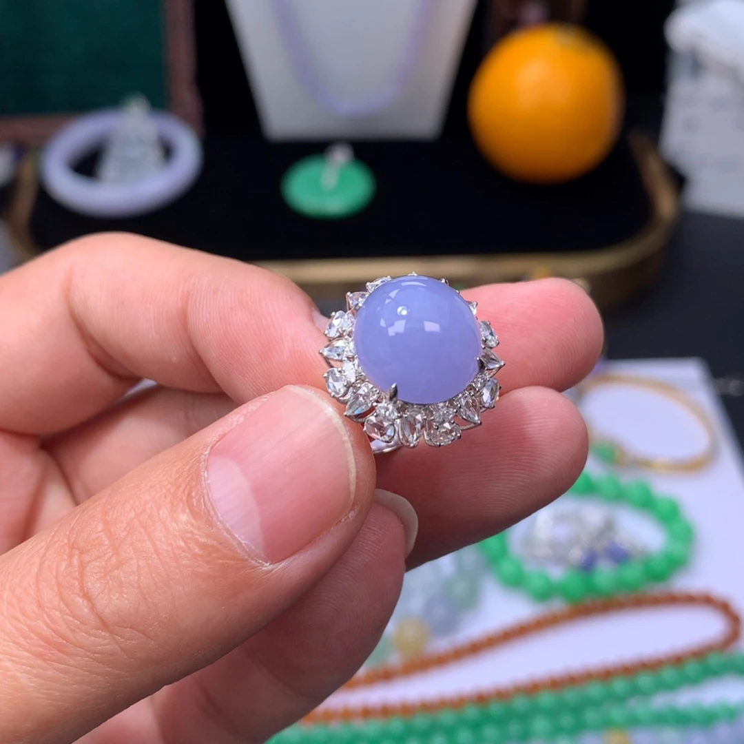 翡翠18K金镶嵌颈饰48小时鉴赏期退货不扣服务费