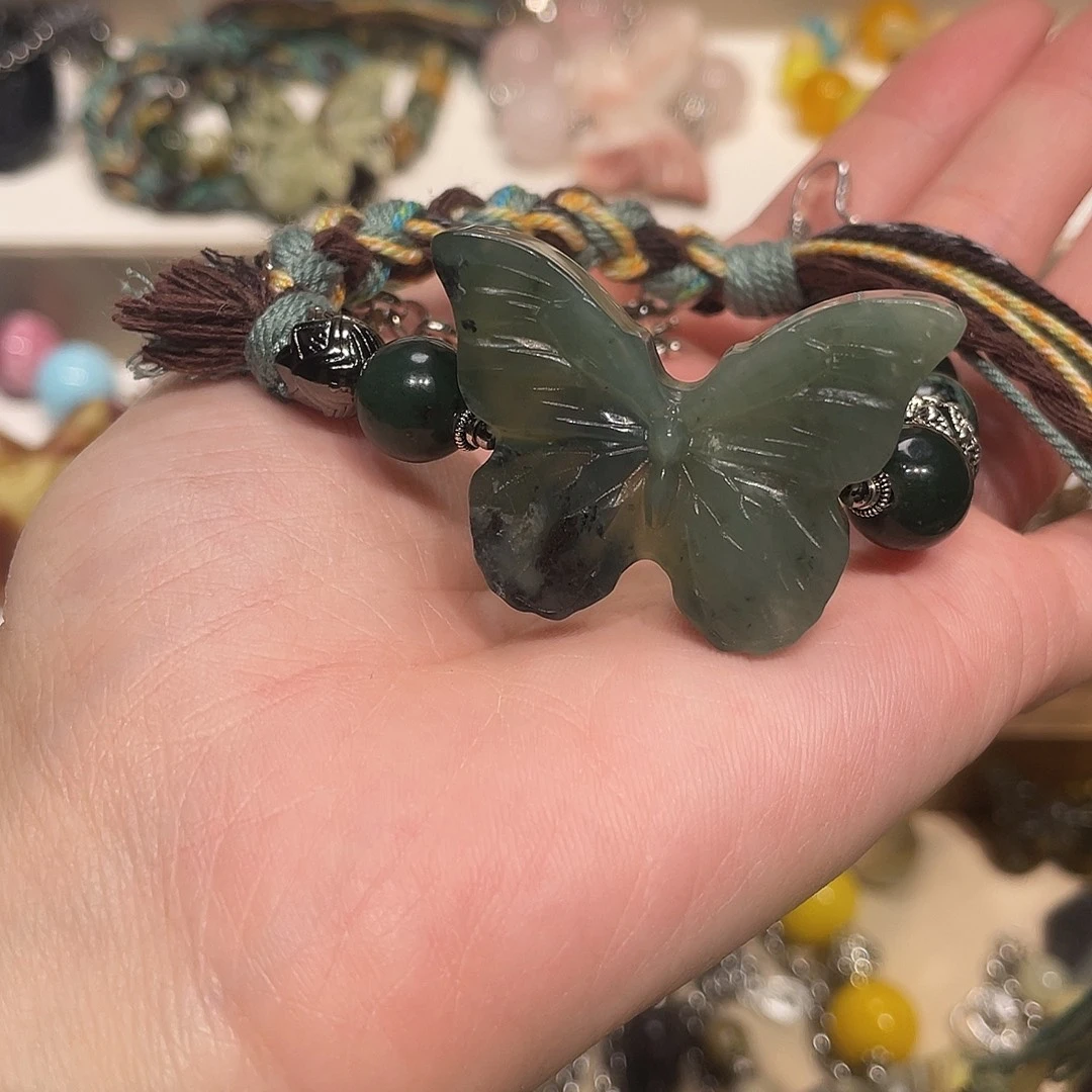 蛇纹石玉合金颈饰