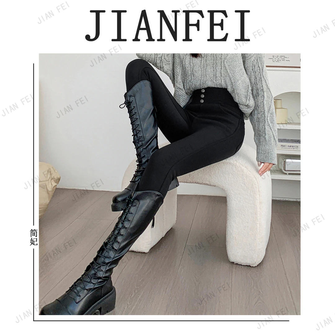 MST7701 女士小脚休闲裤修身复古时尚女士小黑裤