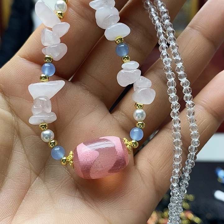 玛瑙/玉髓合金颈饰