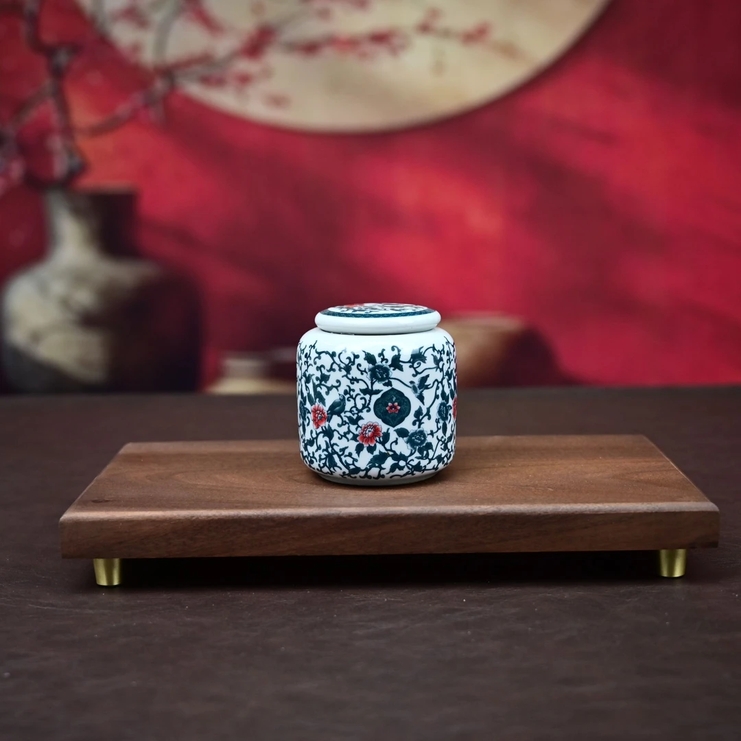 S缠枝莲迷你茶叶罐  G81