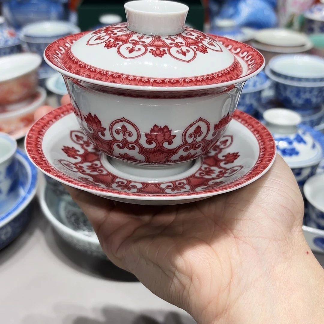 盖碗景德镇高温茶具