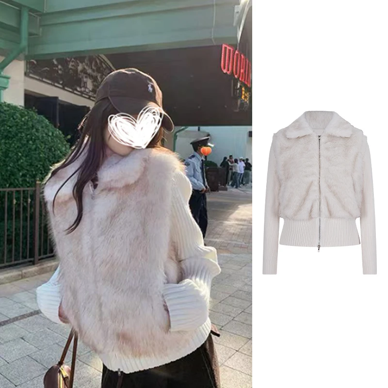 MosesQueen/魔西女王学院风翻领毛绒外套