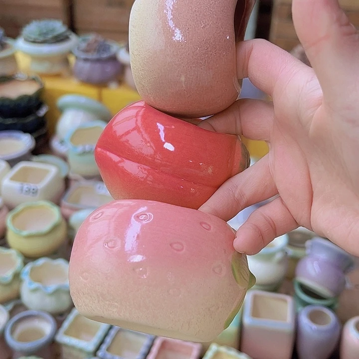 红陶陶瓷花盆当场满12包邮