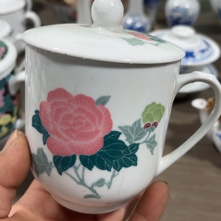 陶芙蓉花芙蓉花杯子微瑕450毫升