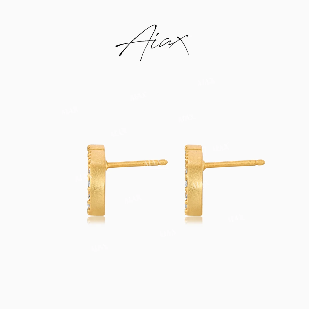 铜合金合成锆石耳饰  经典气精致质个性百搭时尚字母耳环TSL1851