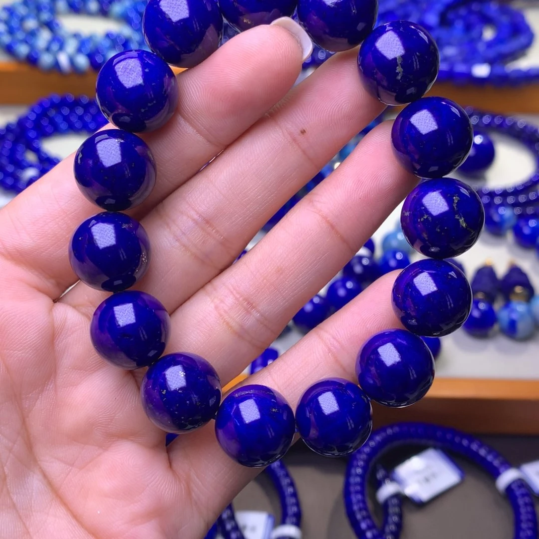 月***影青金石未镶嵌手串