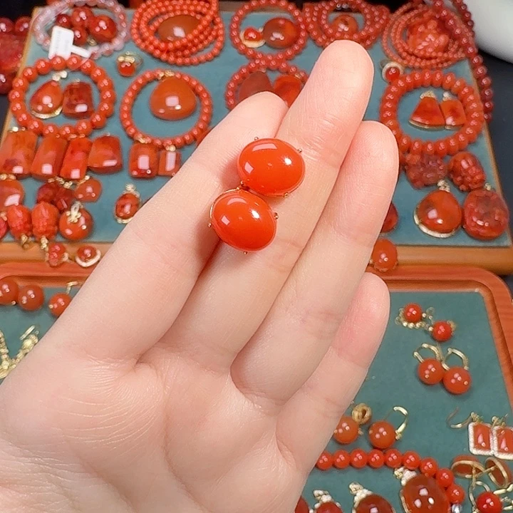 南红玛瑙银S925镶嵌戒指