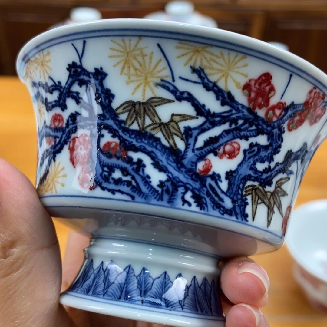 手绘现代茶具非古董