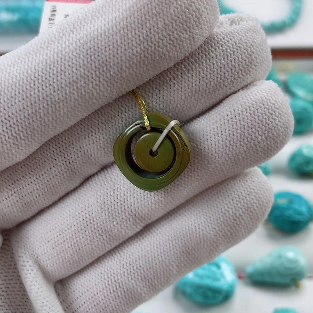 绿松石车挂未镶嵌