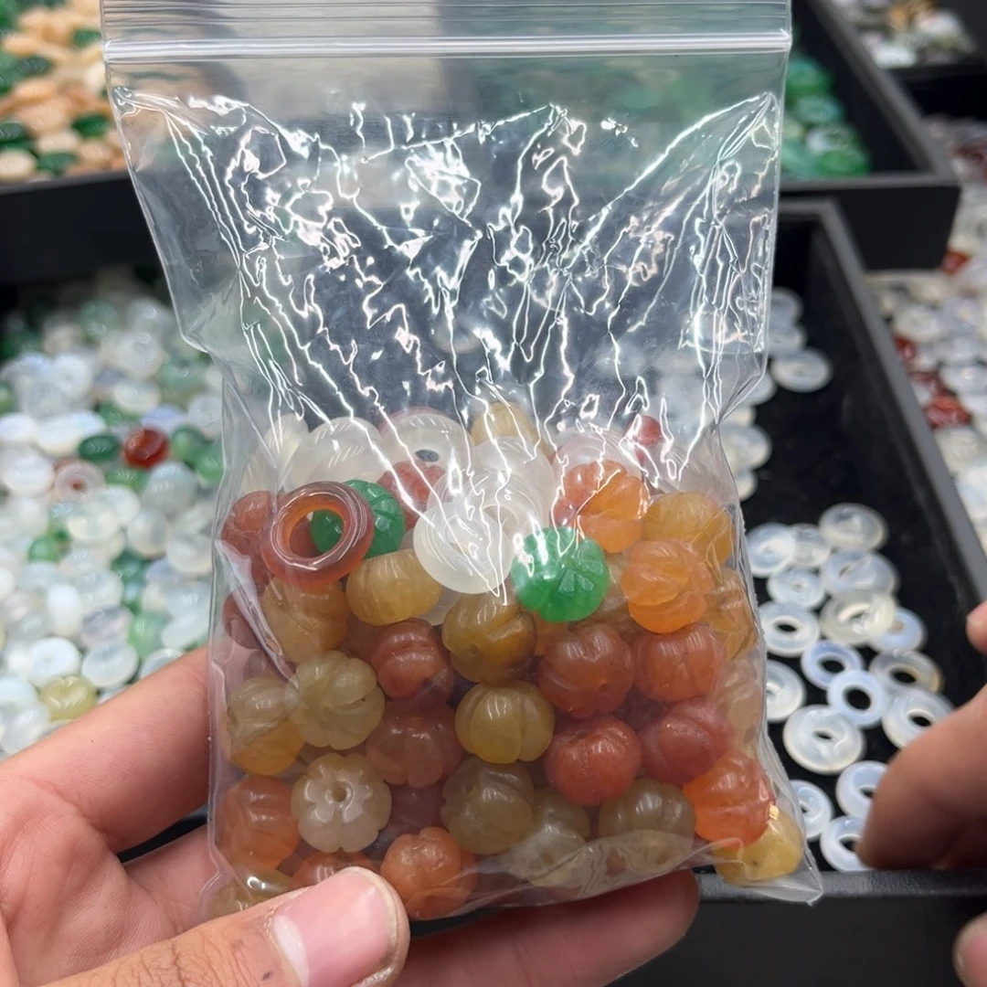 小***链玛瑙/玉髓合金颈饰