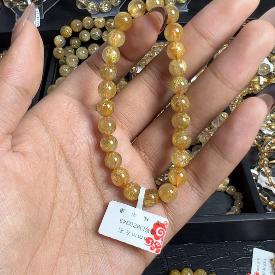 美***未镶嵌手链水晶天然金发晶