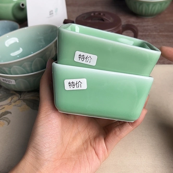 龙泉云间青瓷小米茶器