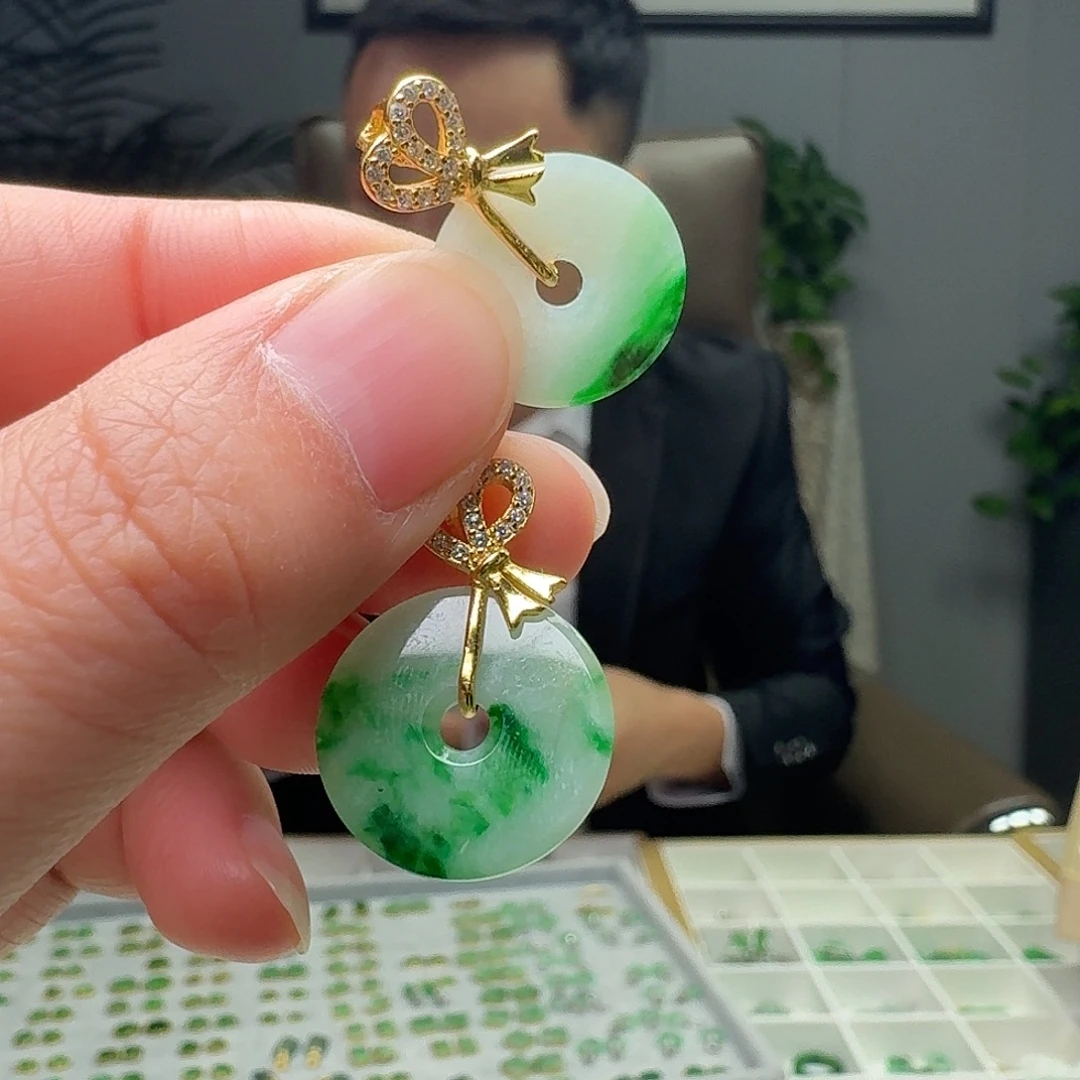 翡翠银S925镶嵌吊坠(不含链)多样性发货其一