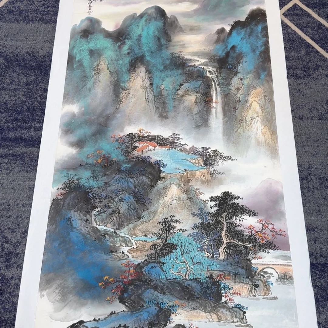 国画国画作品山水花鸟
