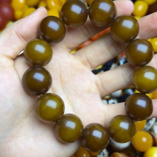 琥珀未镶嵌手链蜜蜡