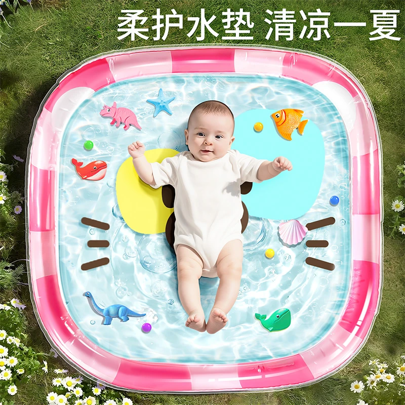 拍拍水垫婴儿爬爬垫注水垫夏季0-1岁宝宝学爬神器爬行垫哄娃玩具6