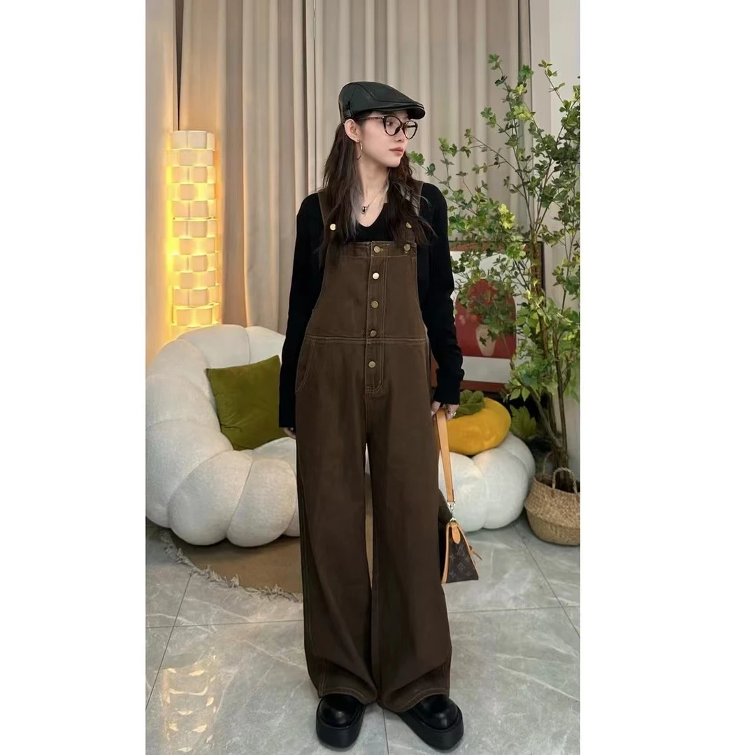 孕妇套装夏季新款韩版宽松直筒显瘦孕妇背带裤+针织上衣两件套