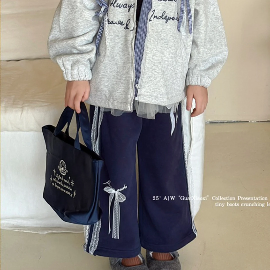 佑佑家25新款秋冬加绒卫裤牛仔裤