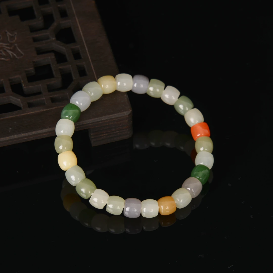 【熊总夫妇】和田玉精工直切气质多宝8mm手串