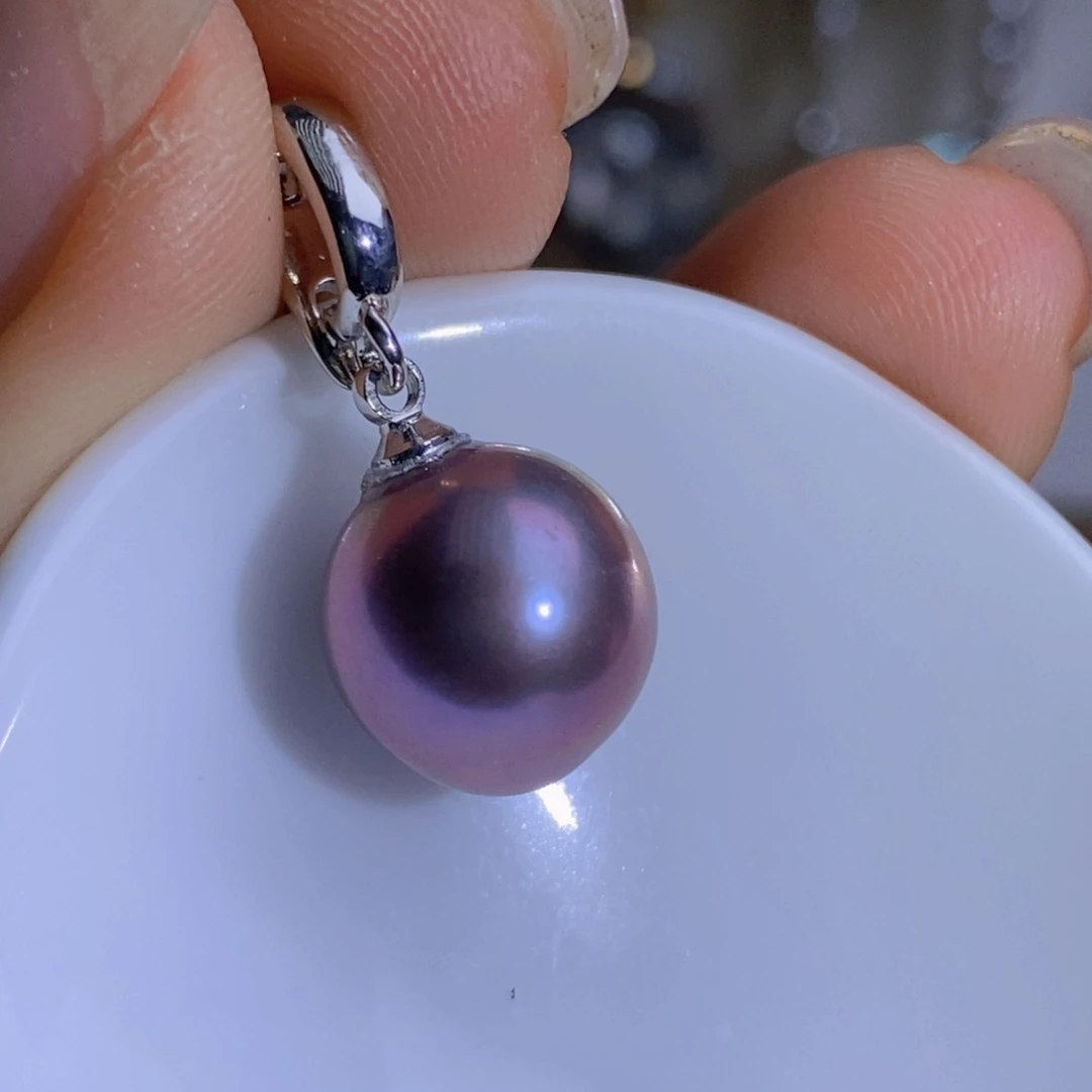 银S925镶嵌天然珍珠淡水珍珠