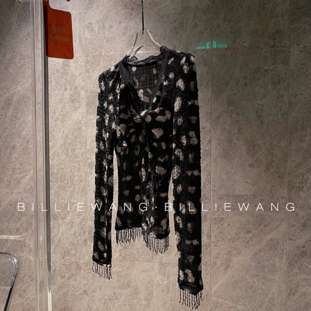 BW独立设计师高定系列｜法式波点泡泡皱串珠流苏打底上衣