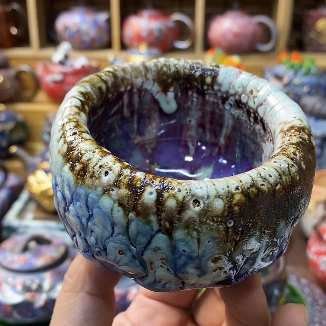 粗陶志野柴烧茶器