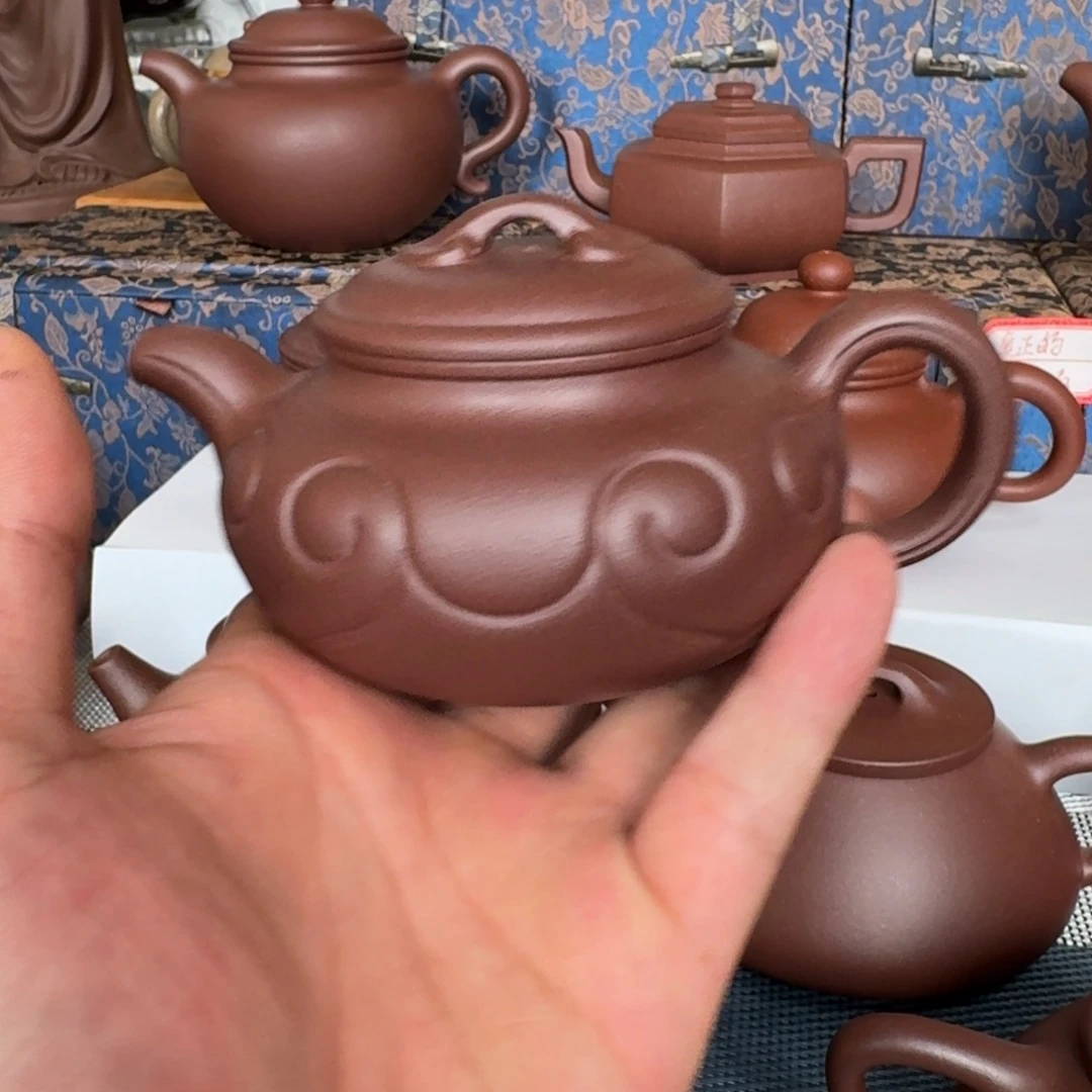 平***云紫砂茶壶底槽清如意仿古200毫升左右，工艺美术师作品