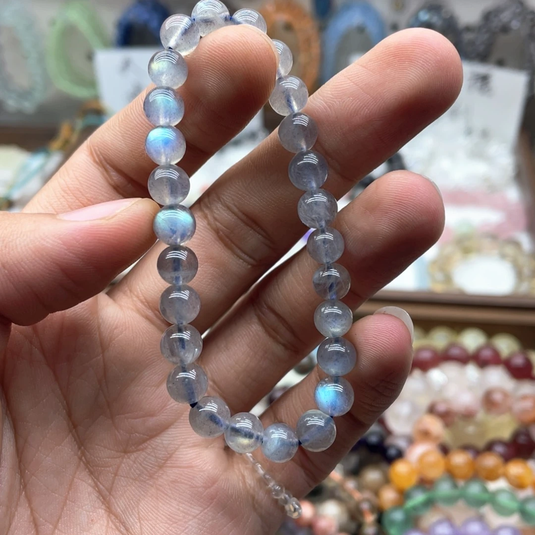 水晶手链未镶嵌7.3咪灰月光