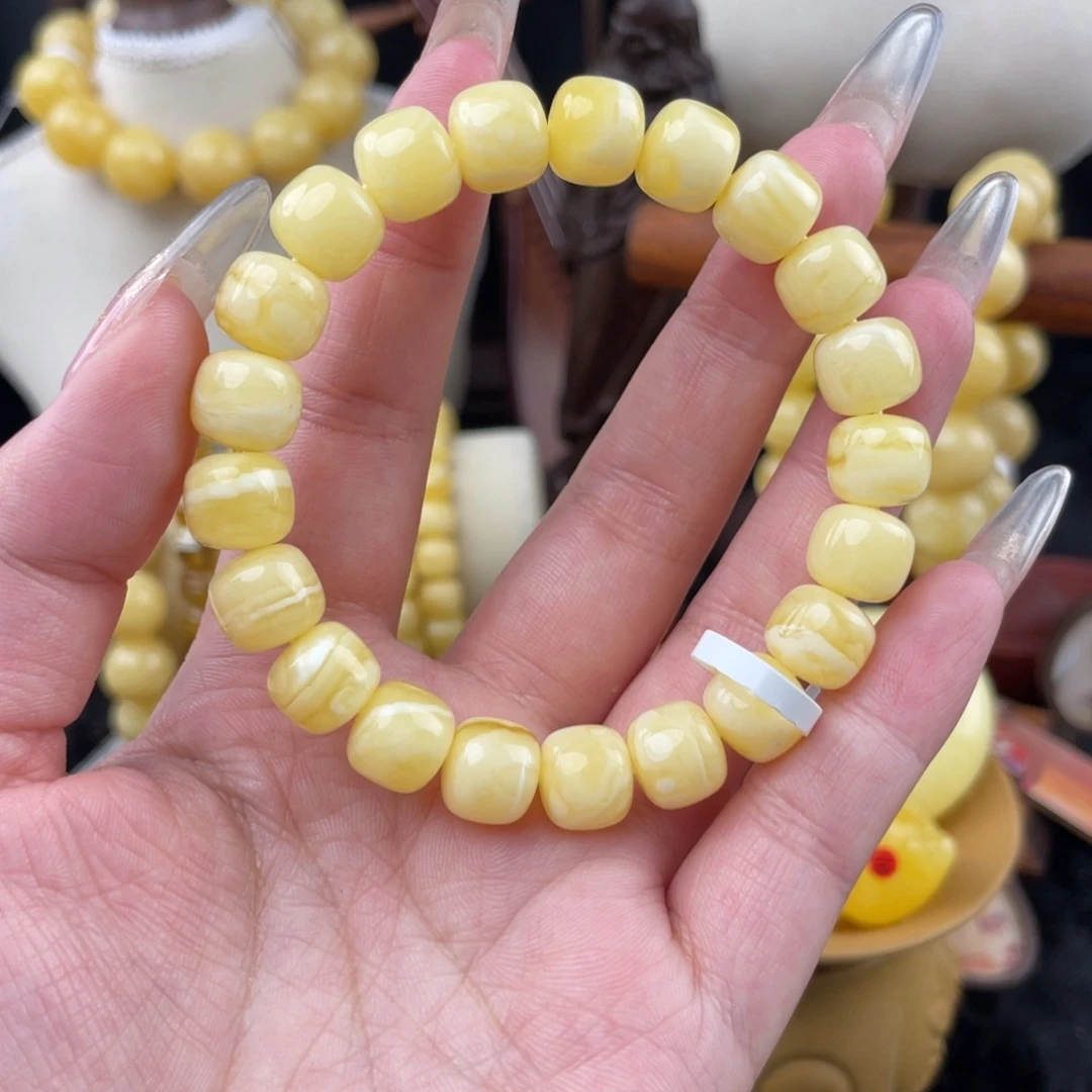 琥珀未镶嵌裸石奶白10➕