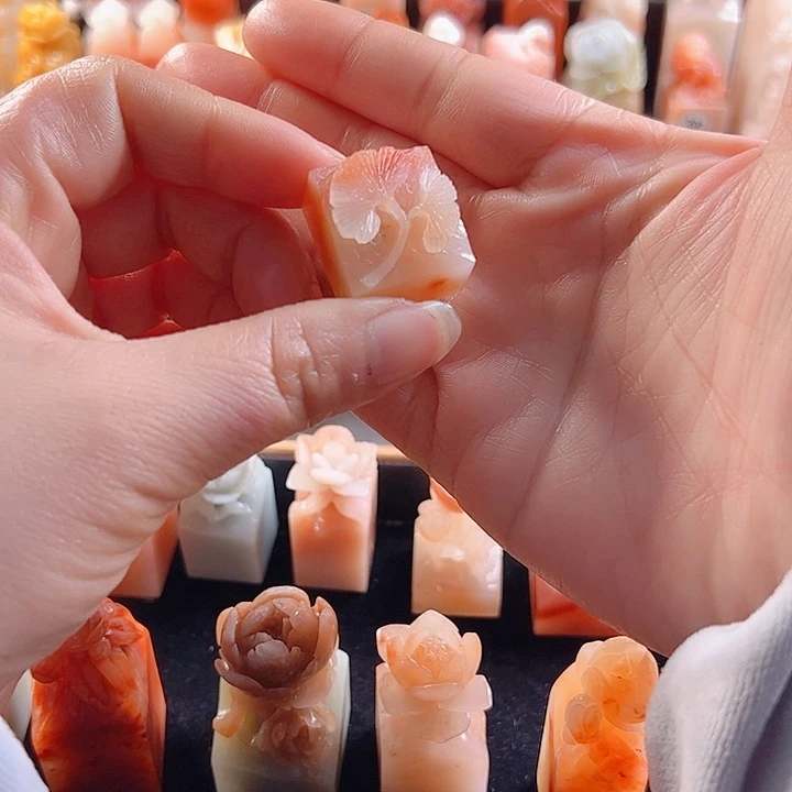 老挝石印石彧**懒手工定制，杏叶
