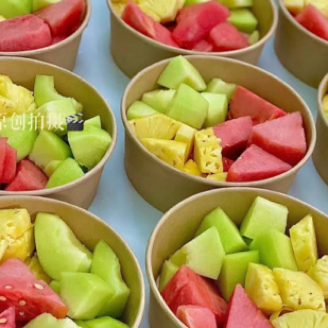 鲜果切 西瓜 凤梨 面甜蜜瓜 三拼