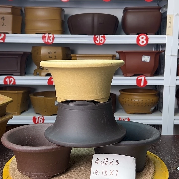 紫砂花盆你在一起