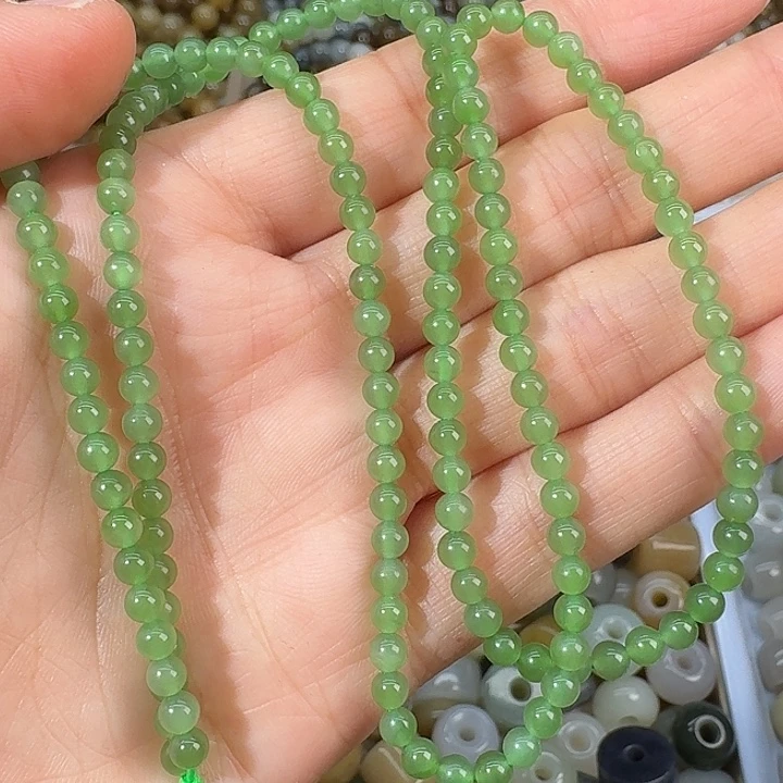 和田玉（碧玉）未镶嵌颈饰4mm