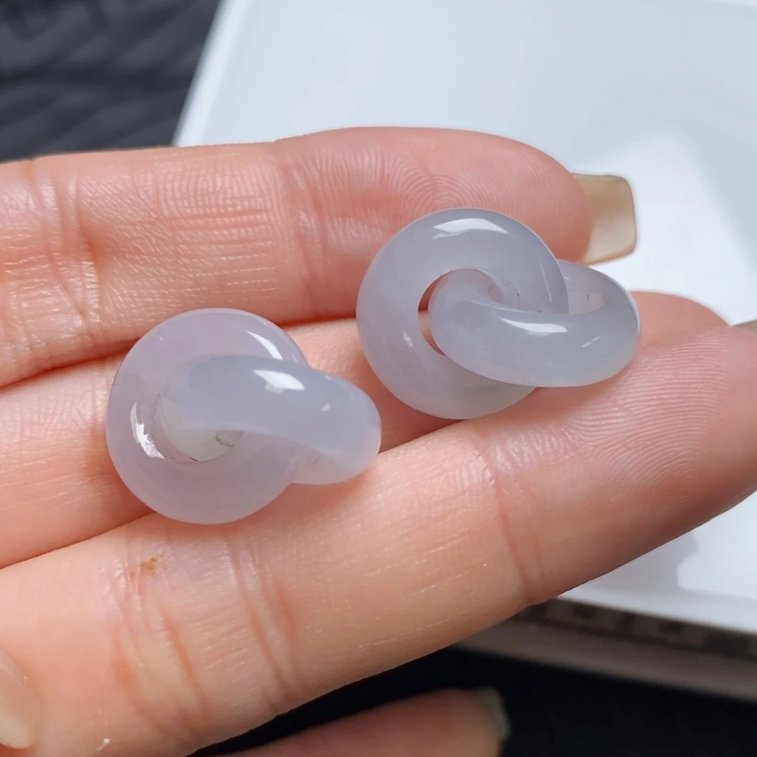 翡翠未镶嵌耳饰双环