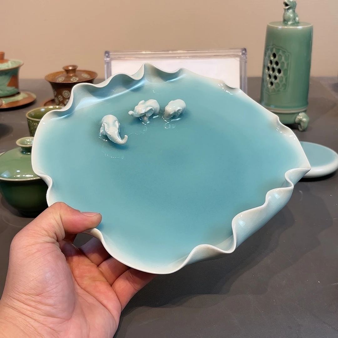 瓷片小****头龙泉青瓷福利青瓷