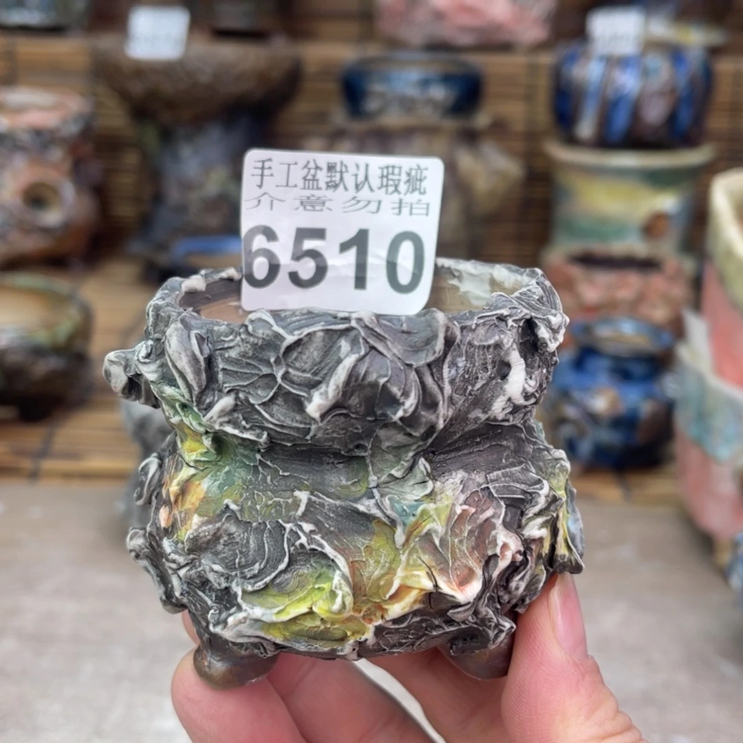 手工花盆默认瑕疵完美者勿拍