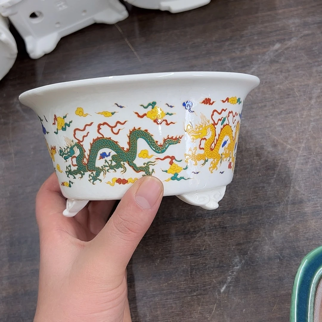 紫砂花盆194号微瑕15/7.5cn