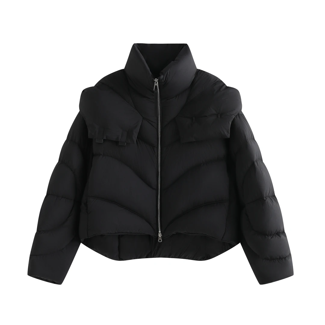 高端流行连帽保暖泡芙95鹅绒服D24318