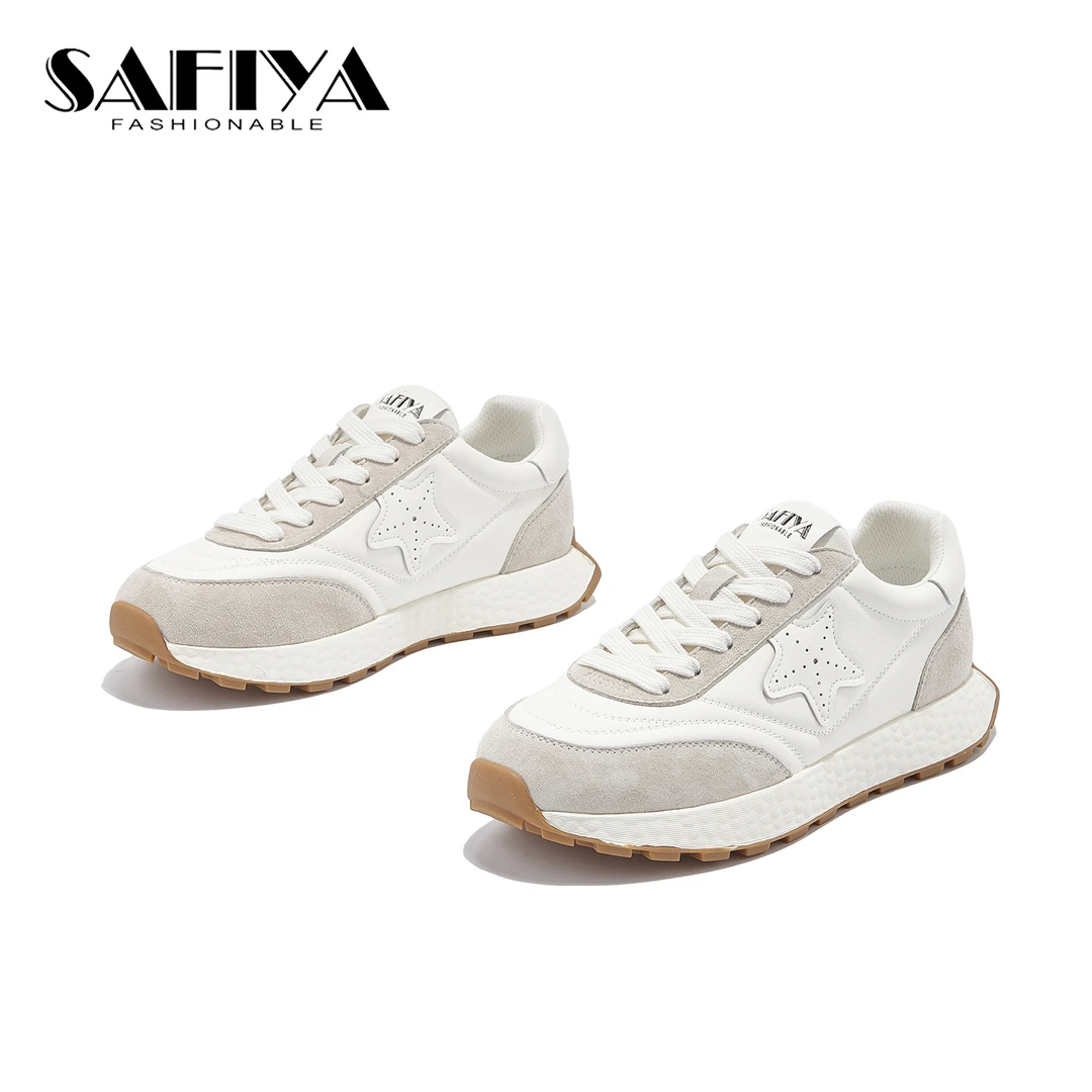 索菲娅Safiya2025春季新款低帮系带舒适时尚休闲阿甘鞋SFD1111A58