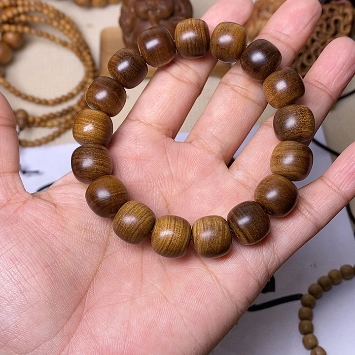 用***3檀香木手串/手链老山檀香黑肉满纹12/13老型珠沉水