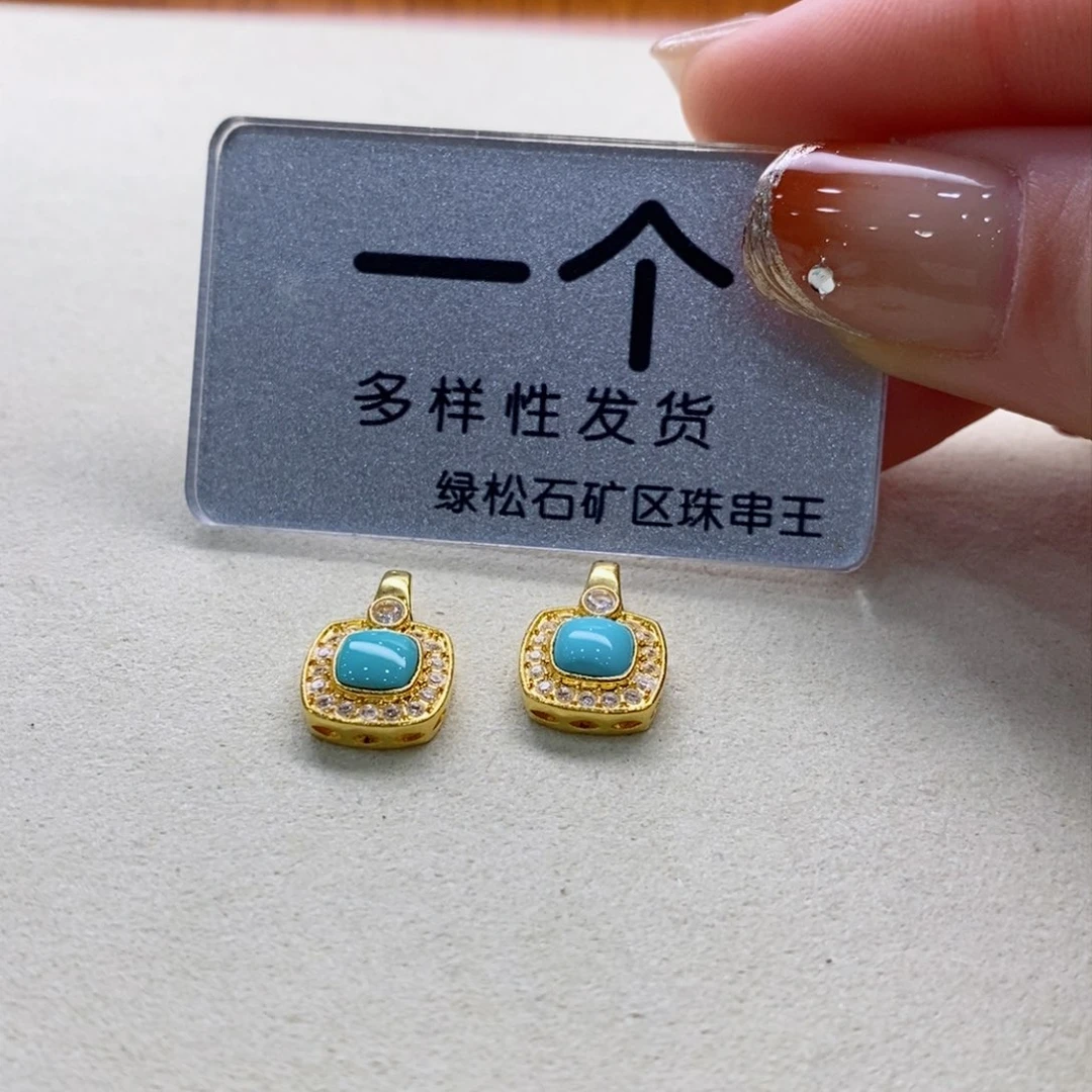 绿松石珠宝奇石18K金镶嵌