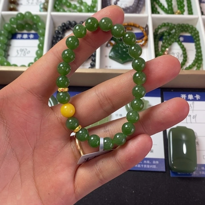 和田玉（碧玉）手链未镶嵌