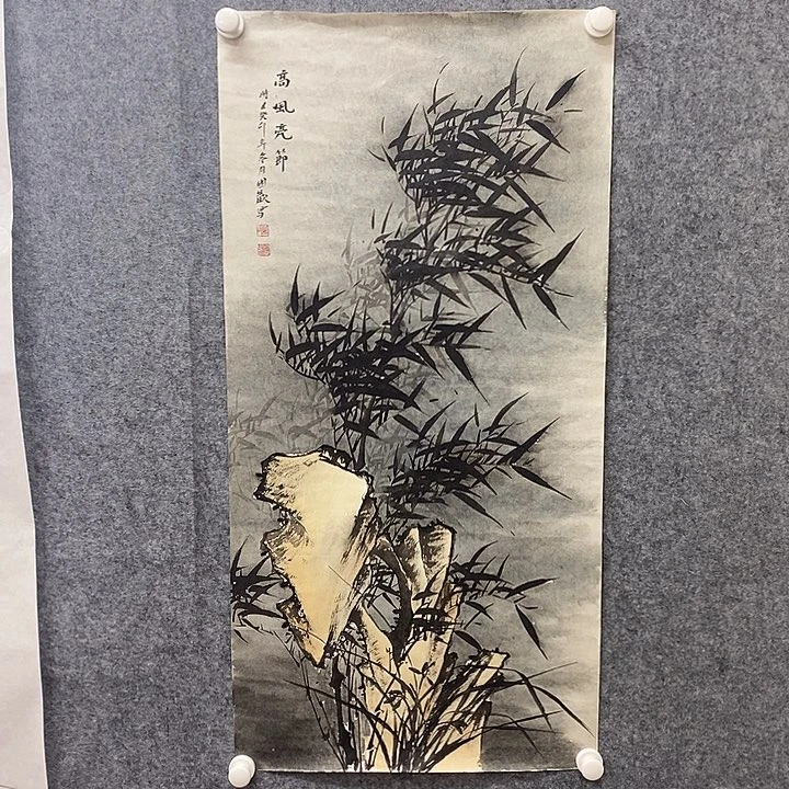 竖款新中式装饰画100-50