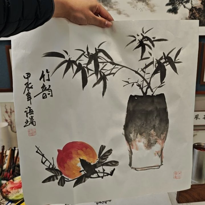 国画贾海瑞老师现场定制