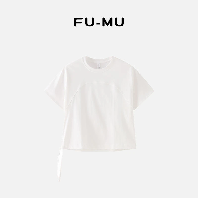 LU家女士下摆绳t通勤日韩休闲宽松短袖m