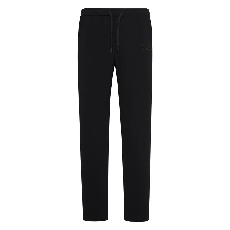 AB1081邦纳春秋厚度男式休闲裤 棉中腰修身商务休闲长裤 黑色弹力