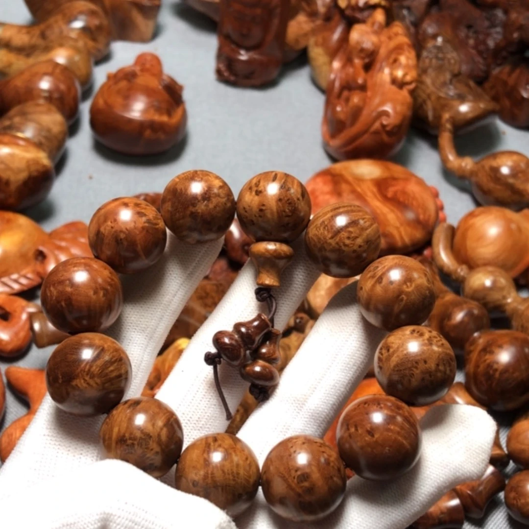 【闪购商品】木?**?麻梨疙瘩火琉璃手把件